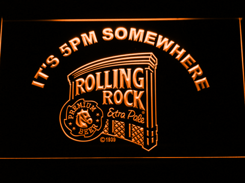 Rolling Rock It's 5pm Somewhere LED Neon Sign